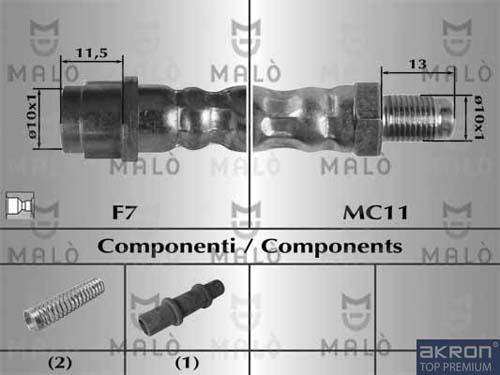 AKRON-MALÒ 81000 - Flessibile del freno www.autoricambit.com