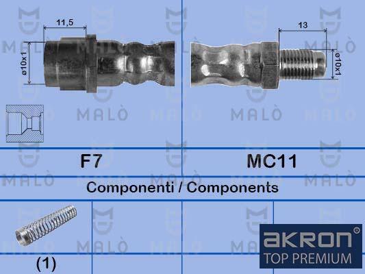 AKRON-MALÒ 81001 - Flessibile del freno www.autoricambit.com