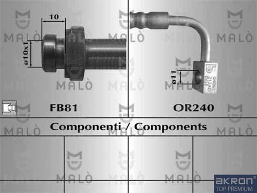 AKRON-MALÒ 81018 - Flessibile del freno www.autoricambit.com