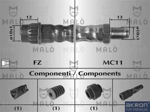 AKRON-MALÒ 81032 - Flessibile del freno www.autoricambit.com