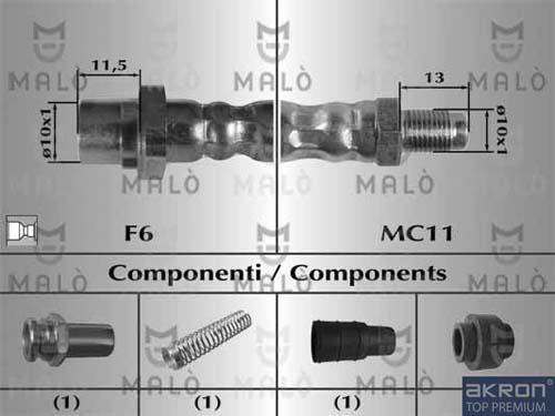 AKRON-MALÒ 81027 - Flessibile del freno www.autoricambit.com