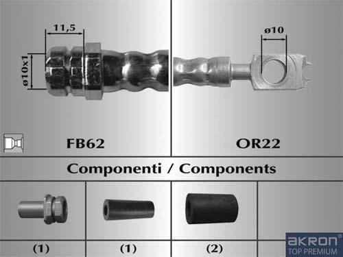 AKRON-MALÒ 81071 - Flessibile del freno www.autoricambit.com