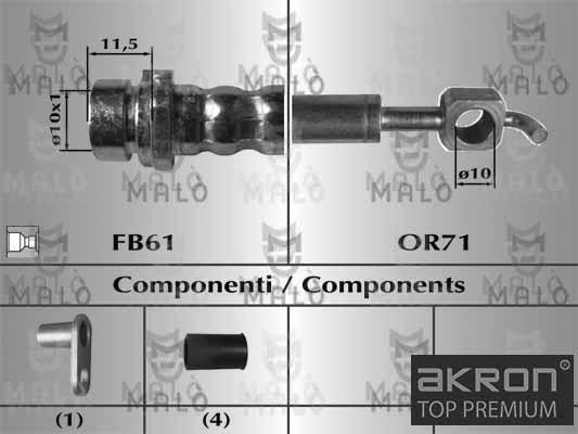 AKRON-MALÒ 81107 - Flessibile del freno www.autoricambit.com