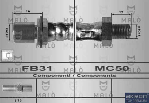 AKRON-MALÒ 8113 - Flessibile del freno www.autoricambit.com