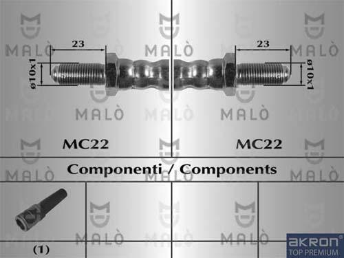 AKRON-MALÒ 8204 - Flessibile del freno www.autoricambit.com