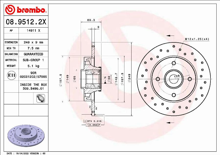 AP 14911 X - Discofreno www.autoricambit.com