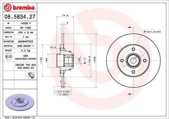 AP 14568 Y - Discofreno www.autoricambit.com