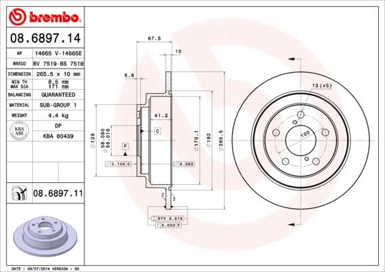 AP 14665 V - Discofreno www.autoricambit.com