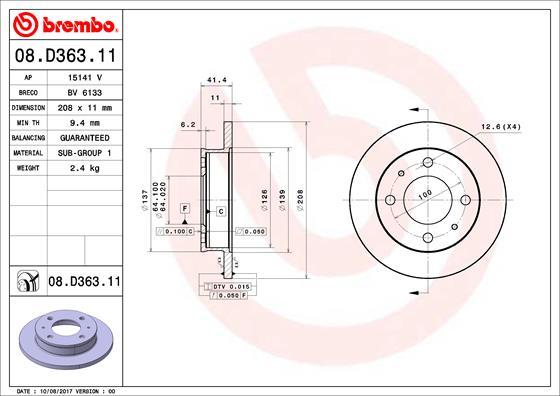 AP 15141 V - Discofreno www.autoricambit.com