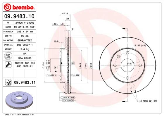 AP 24906 V - Discofreno www.autoricambit.com