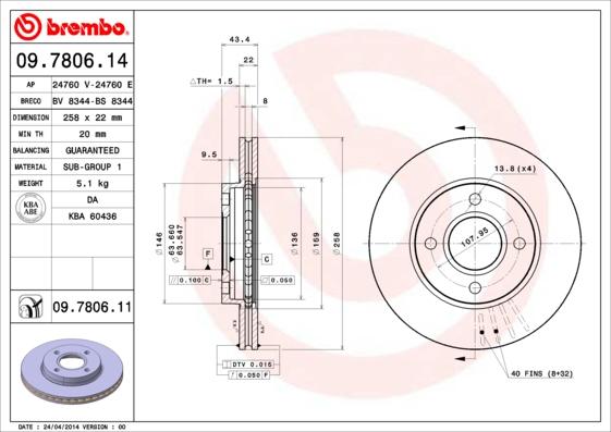 AP 24760 V - Discofreno www.autoricambit.com