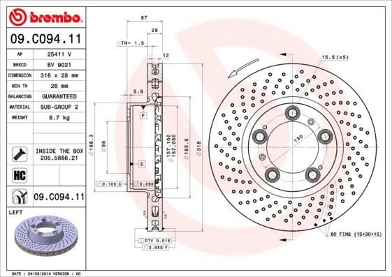 AP 25411 V - Discofreno www.autoricambit.com