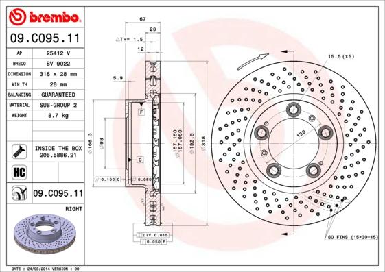 AP 25412 V - Discofreno www.autoricambit.com