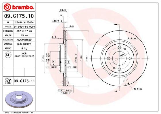 AP 25484 V - Discofreno www.autoricambit.com