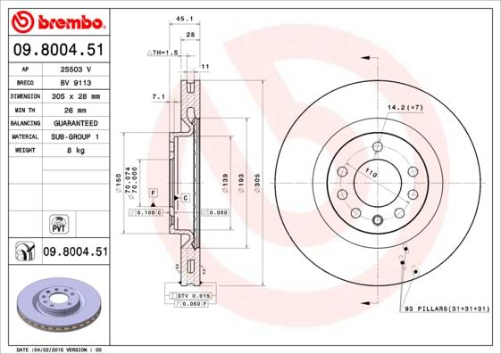 AP 25503 V - Discofreno www.autoricambit.com