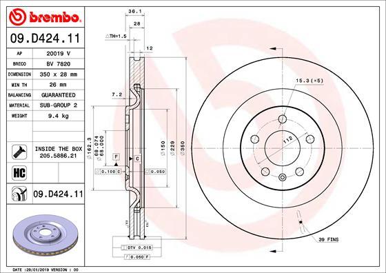 AP 20019 V - Discofreno www.autoricambit.com