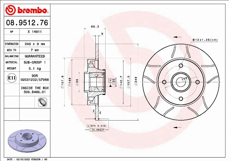 AP X 14911 - Discofreno www.autoricambit.com