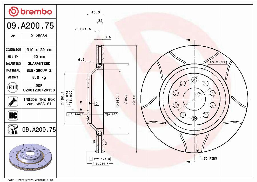 AP X 25084 - Discofreno www.autoricambit.com