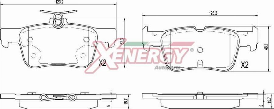 AP XENERGY X41452 - Kit pastiglie freno, Freno a disco www.autoricambit.com