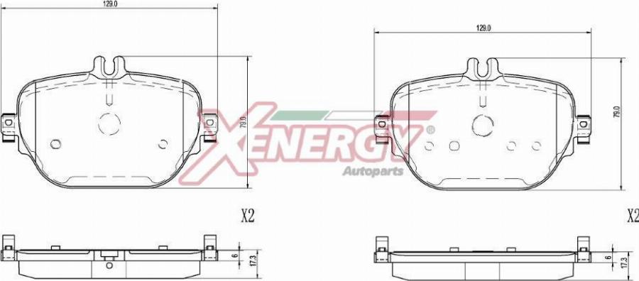 AP XENERGY X41469 - Kit pastiglie freno, Freno a disco www.autoricambit.com