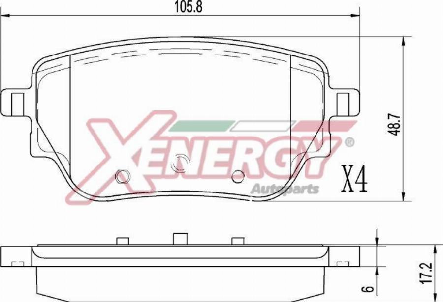 AP XENERGY X41468 - Kit pastiglie freno, Freno a disco www.autoricambit.com