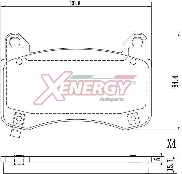 AP XENERGY X41432 - Kit pastiglie freno, Freno a disco www.autoricambit.com