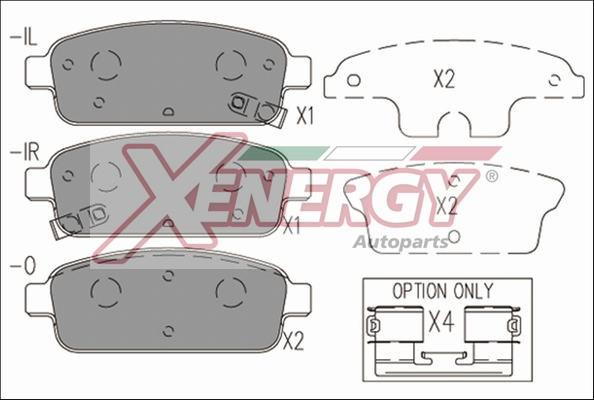 AP XENERGY X41166 - Kit pastiglie freno, Freno a disco www.autoricambit.com