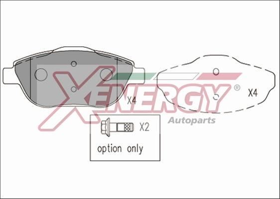 AP XENERGY X41167 - Kit pastiglie freno, Freno a disco www.autoricambit.com