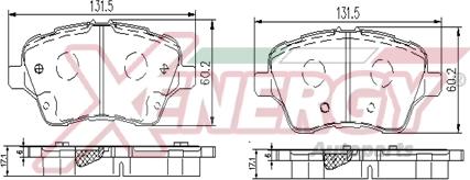 AP XENERGY X41395 - Kit pastiglie freno, Freno a disco www.autoricambit.com