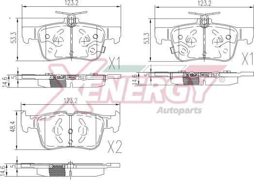 AP XENERGY X41397 - Kit pastiglie freno, Freno a disco www.autoricambit.com