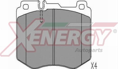 AP XENERGY X41341 - Kit pastiglie freno, Freno a disco www.autoricambit.com