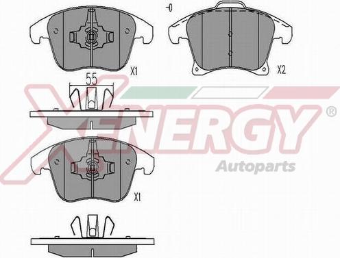 AP XENERGY X41343 - Kit pastiglie freno, Freno a disco www.autoricambit.com