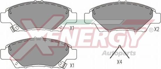 AP XENERGY X41352 - Kit pastiglie freno, Freno a disco www.autoricambit.com