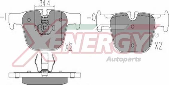 AP XENERGY X41309 - Kit pastiglie freno, Freno a disco www.autoricambit.com