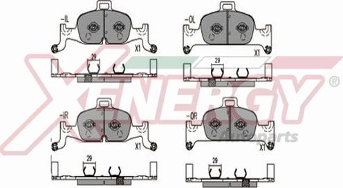 AP XENERGY X41387 - Kit pastiglie freno, Freno a disco www.autoricambit.com