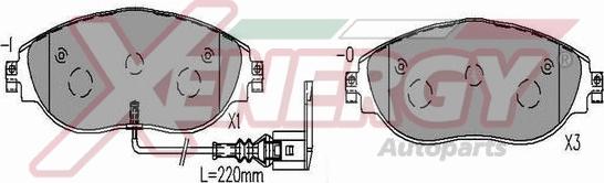 AP XENERGY X41328 - Kit pastiglie freno, Freno a disco www.autoricambit.com