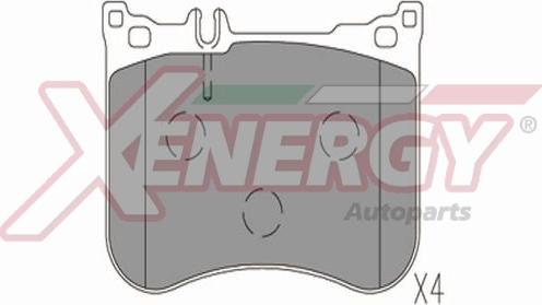 AP XENERGY X41378 - Kit pastiglie freno, Freno a disco www.autoricambit.com