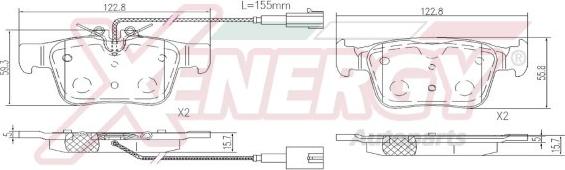 AP XENERGY X41293 - Kit pastiglie freno, Freno a disco www.autoricambit.com