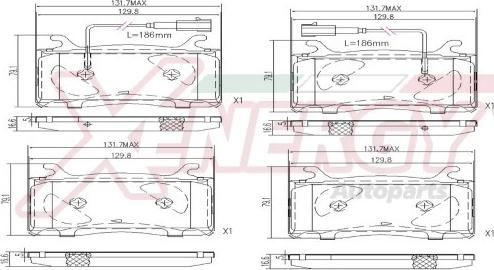 AP XENERGY X41292 - Kit pastiglie freno, Freno a disco www.autoricambit.com