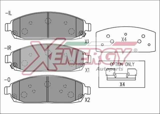 AP XENERGY X41253 - Kit pastiglie freno, Freno a disco www.autoricambit.com