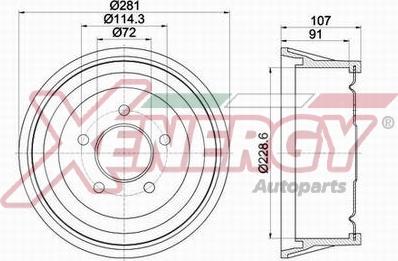 AP XENERGY X654127 - Tamburo freno www.autoricambit.com