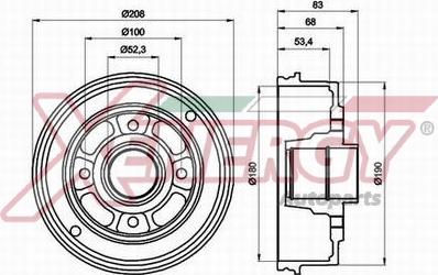 AP XENERGY X654245 - Tamburo freno www.autoricambit.com