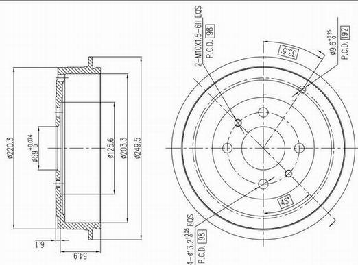 AP XENERGY X654202 - Tamburo freno www.autoricambit.com