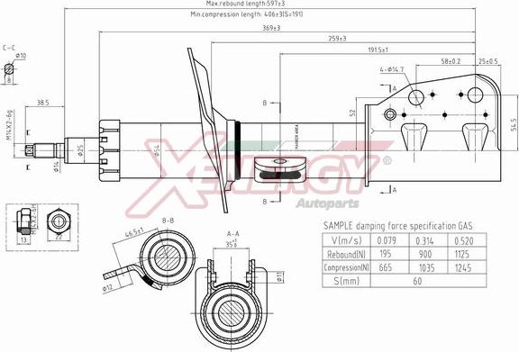 AP XENERGY X844335 - Ammortizzatore www.autoricambit.com