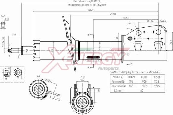 AP XENERGY X845335 - Ammortizzatore www.autoricambit.com