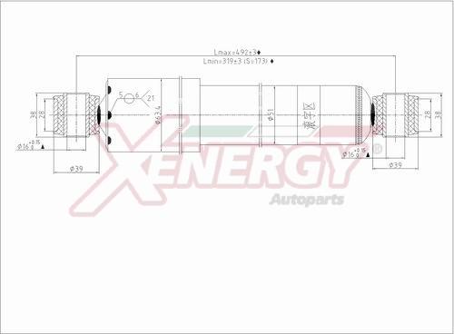 AP XENERGY X284344 - Ammortizzatore www.autoricambit.com