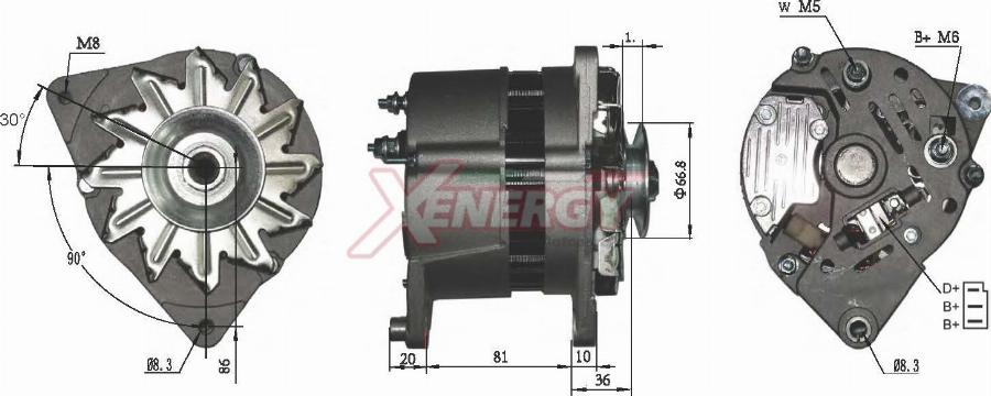 AP XENERGY XAL10825AD - Alternatore www.autoricambit.com