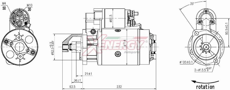 AP XENERGY XST16610AD - Motorino d'avviamento www.autoricambit.com