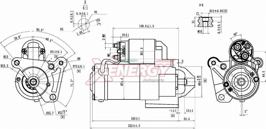 AP XENERGY XST13715AD - Motorino d'avviamento www.autoricambit.com