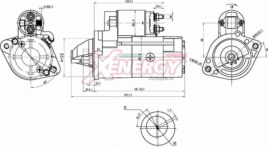 AP XENERGY XST12435AD - Motorino d'avviamento www.autoricambit.com